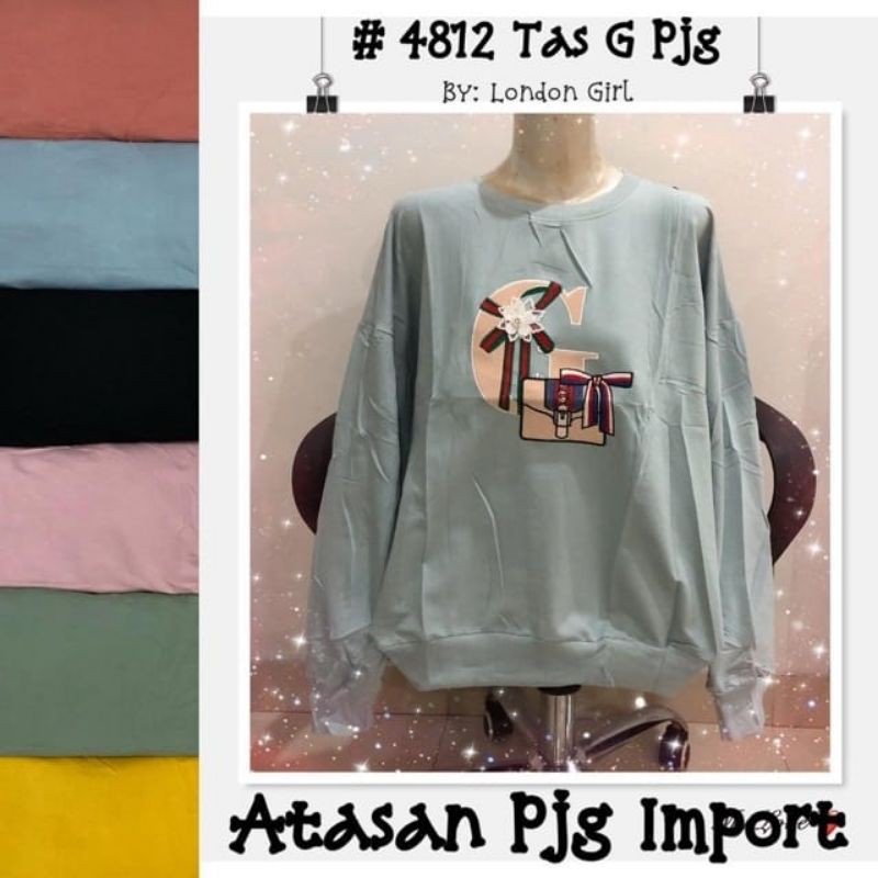 Atasan tangan panjang Tas G import 4812 by London Girl