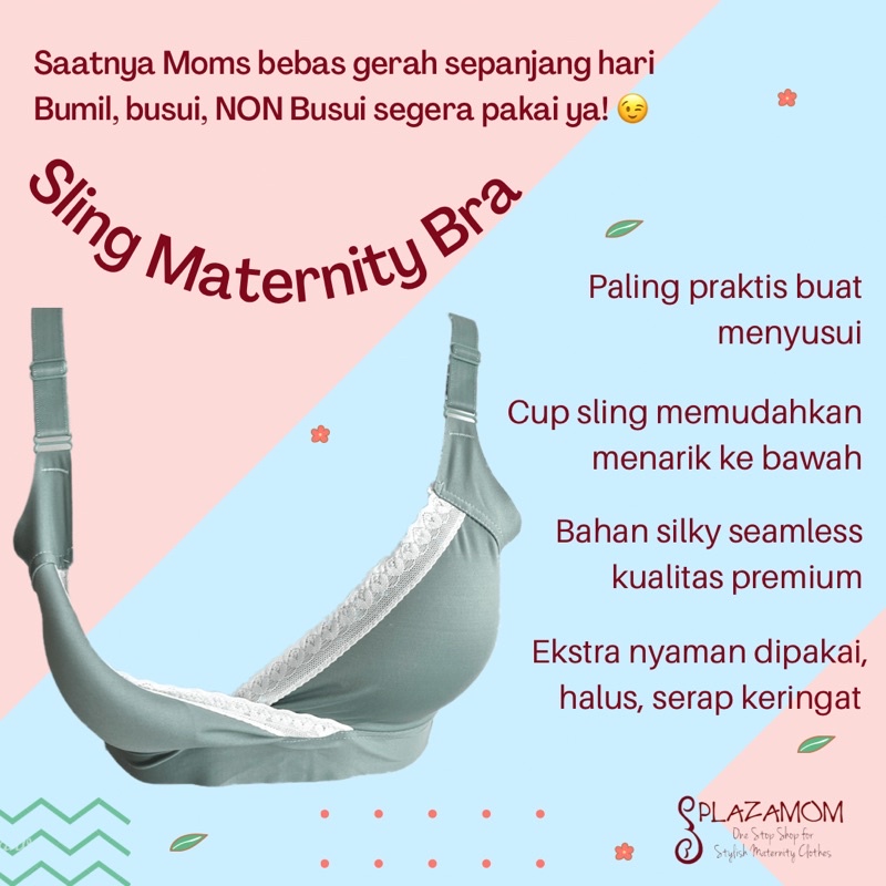 Bra menyusui bh busui sling maternity bra cross over crossover cup pregnancy bumil hamil breastfeeding bahan silky seamless kualitas premium nyaman dipakai dingin menyerap keringat praktis cup tinggal ditarik buat akses Payudara PD cocok untuk NON busui