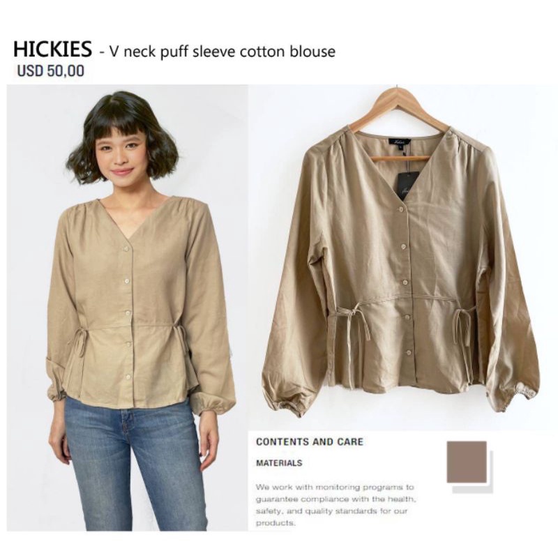 Hickies Vneck sleeved cotton linen