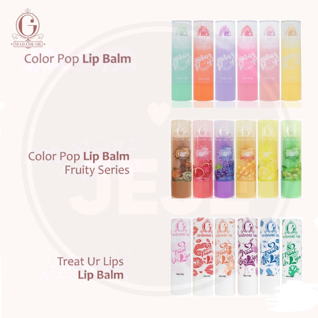 Madame Gie Color Pop Lip Balm &amp; Fruty Series