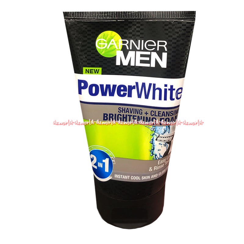 Garnier Men 100gr Powerwhite Brightening Foam 2In1 Sabun Muka Pria Cowok