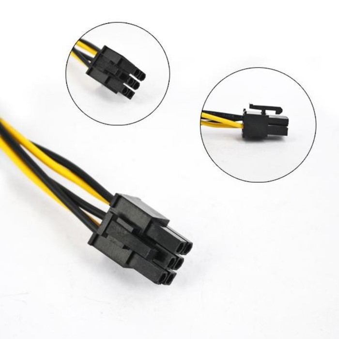 Kabel Power SATA 15 Pin To 6 Pin - 6pin PCI-E Video Card