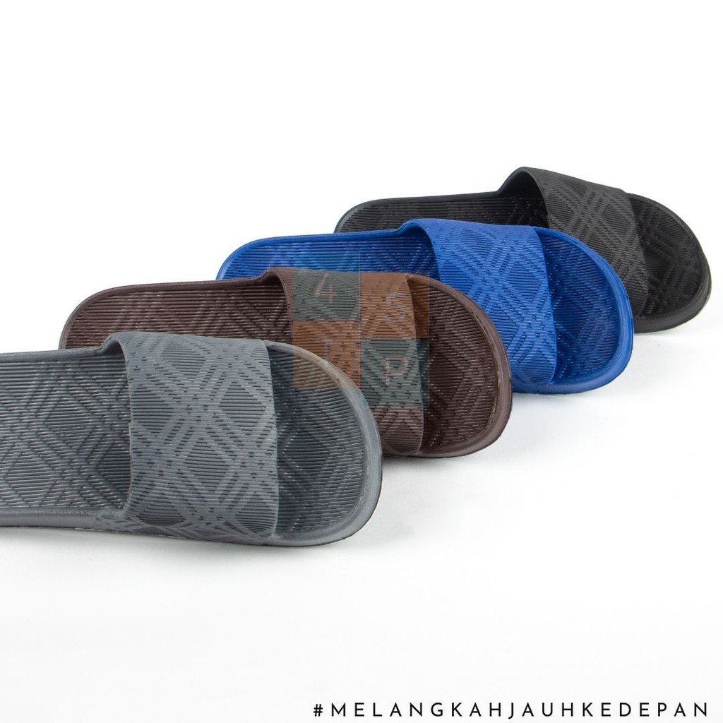 Porto Men 1036M Sandal Selop Karet Pria Ringan, Casual dan Nyaman 4 Varian Warna Ukuran 39 - 40