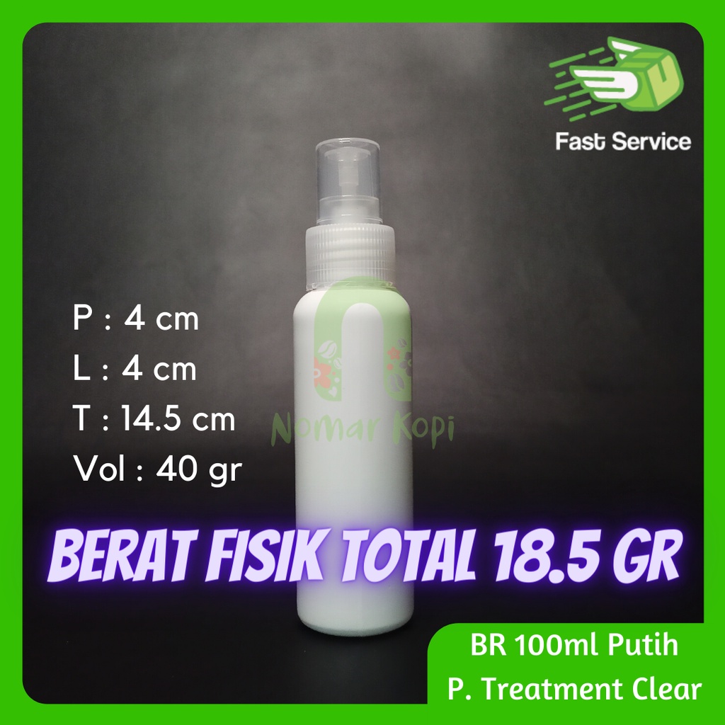 Botol 100ML BR PUTIH Pump Treatment