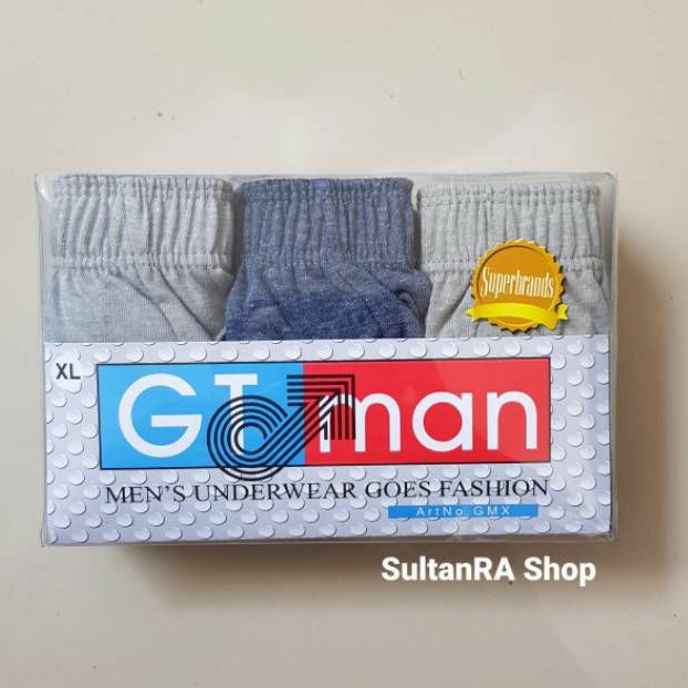 (1 Box isi 3) Celana Dalam Pria GT Man GMX | CD Pria 1 Box isi 3 GT-Man | Underwear Man GMX CD