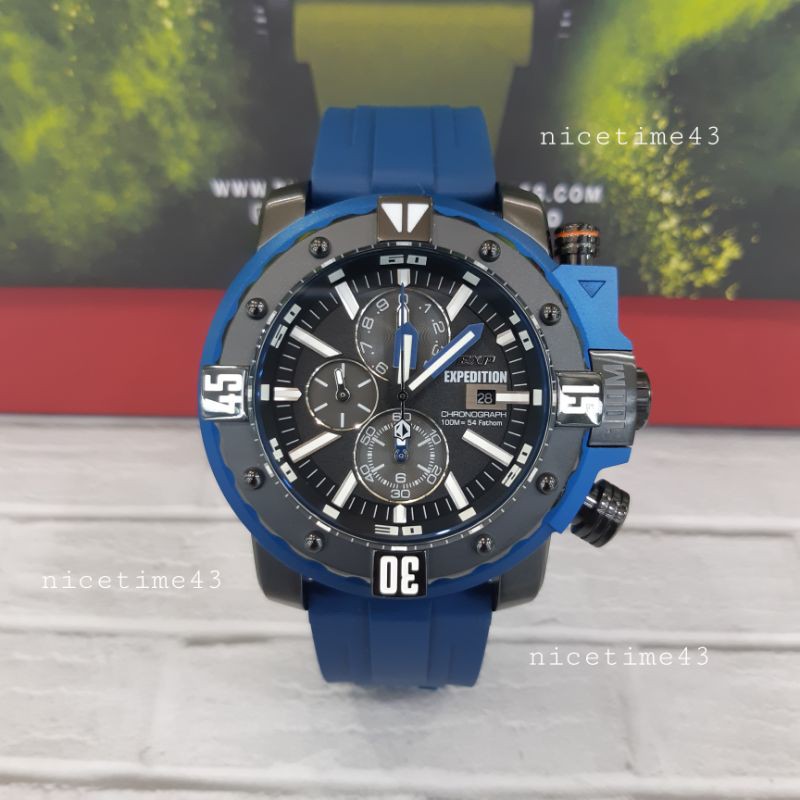 jam tangan pria original exp expedition e302m blue