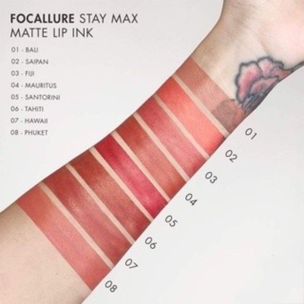 FOCALLURE Stay Matte Lip Ink FA134 Lip Gloss Staymax lipstik Waterproof Long Lasting BPOM (VC)