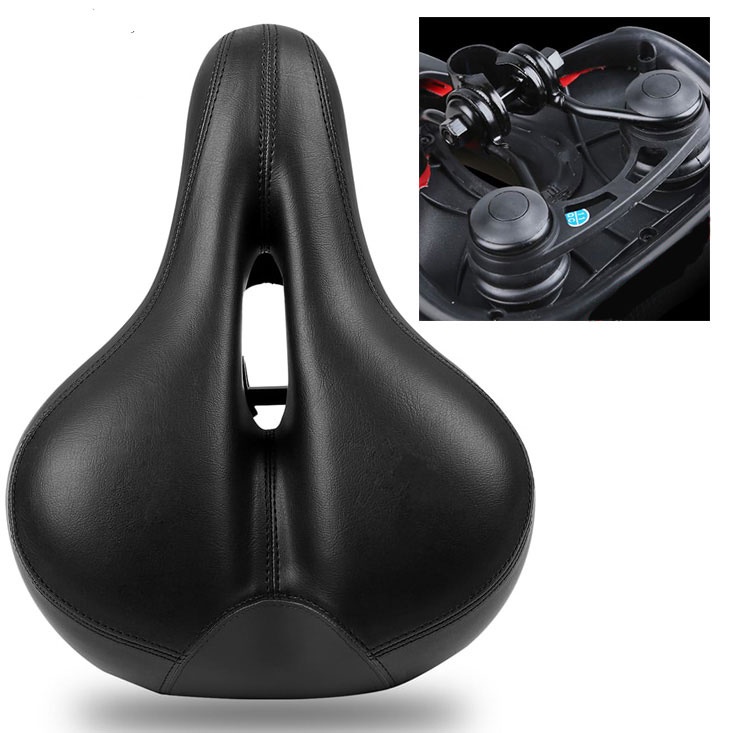 PROMRO!! Sadel Sepeda Shock Absorber Big Butt - Sadel Sepeda Mountain Bike Saddle Leather Model Absorber Ball - Sadel sepeda - Sadel empuk - Sadel empuk lebar - Sadel empuk murah, sadel sepeda lipat, sadel sepeda gunung, sadel sepeda empuk dan lebar