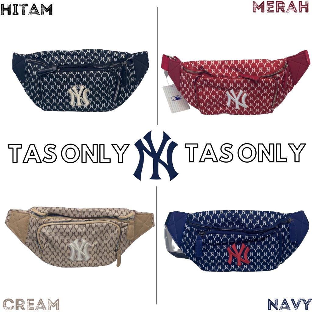 BUNDLE SET Waistbag MLB New York + Topi MLB NY / Tas Selempang Tas Pinggang MLB NY Cap