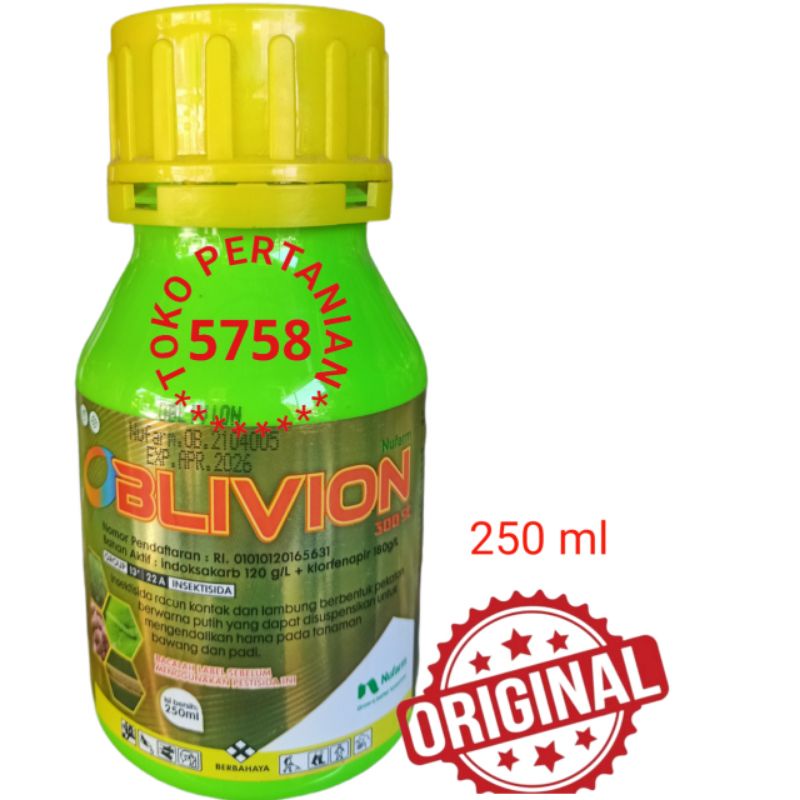 Insektisida OBLIVION 300 SC 250 ML - OBAT ULAT BAHAN AKTIF GANDA - Toko Pertanian 5758