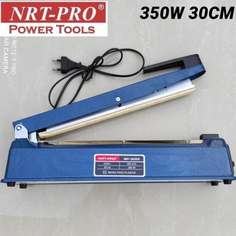 MESIN PRES PLASTIK BODY BESI 300MM 350WATT IMPULSE SEALER NRT PRO