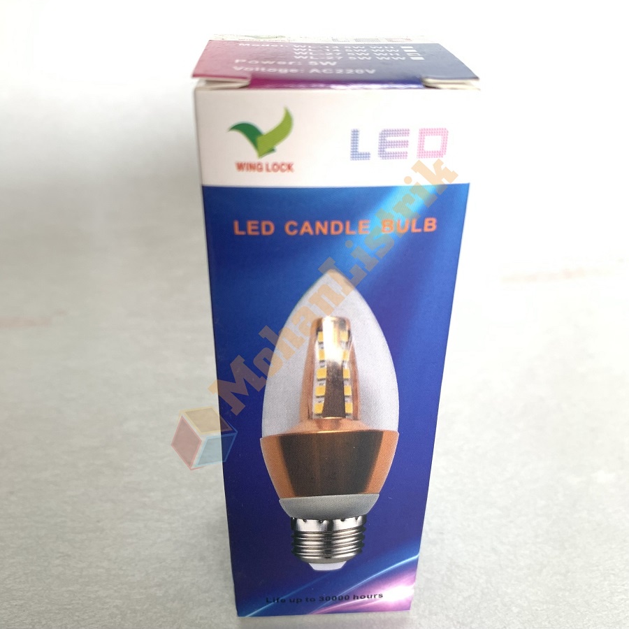 Lampu Candle LED 5W Fitting E27 Hias 5 Watt Bohlam Lilin Gantung E27