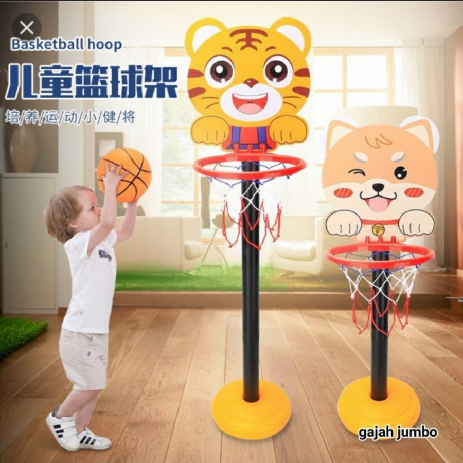 mainan ring basket anak ring basket tiang karakter