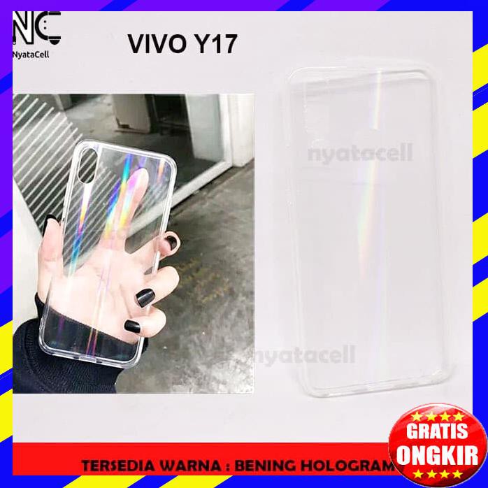 ACC HP VIVO Y17 Y15 HARD CASE AURORA RAINBOW HOLOGRAM FUZE
