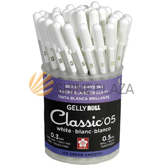 

[PRODUK LEKUS] Sakura Gelly Roll Classic White Gel Pen - Pulpen Gel Putih 0.5mm 0.8mm 1.0mm GRE