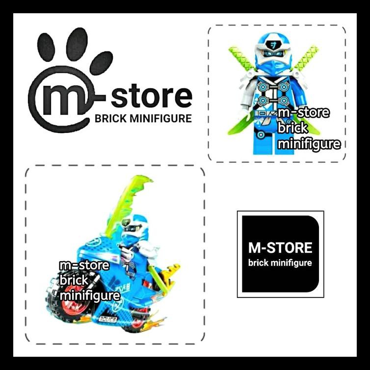 Lego Ninjago Jay Digi Robe Prime Empire Minifigure With Motorcycle