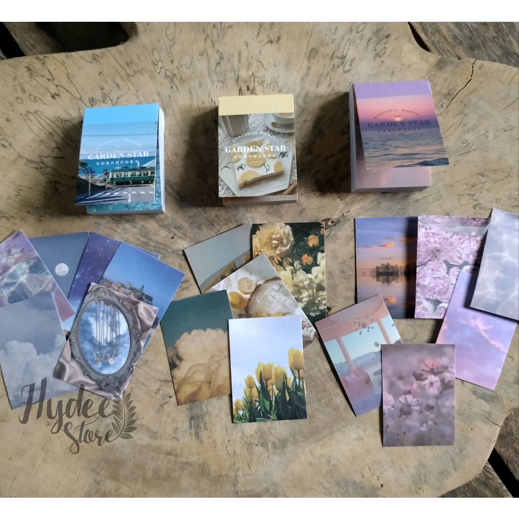 

4pcs (4biji)/ deco sticker motif pemandangan aesthetic journaling scrapbook/ journal kit/ ST-MP-50