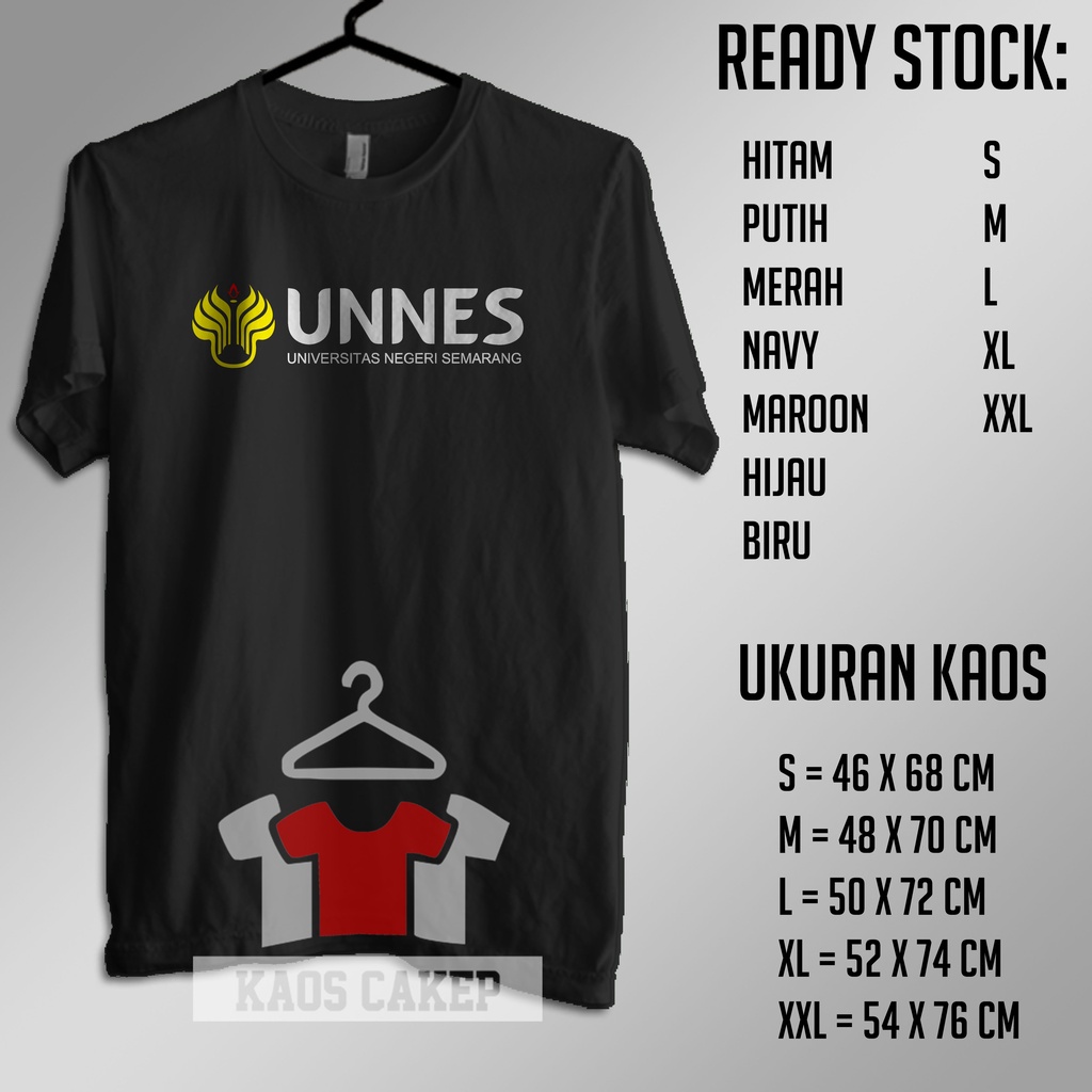 Kaos Kampus UNNES Universitas Negeri Semarang Logo Baju Distro