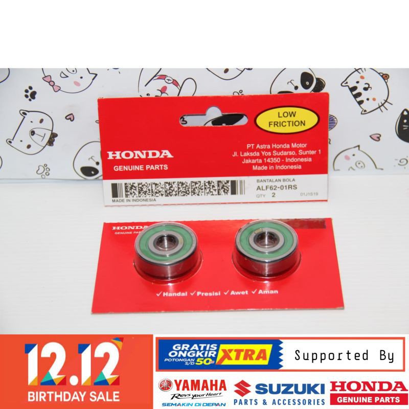 DIJAMIN ASLI BEARING LAHER RODA HONDA 6201 ORIGINAL BERKUALITAS