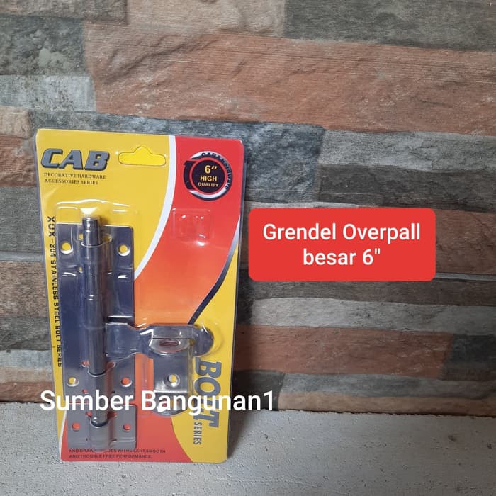 Grendel overpall selot 6" besar | selot gembok 6 inc