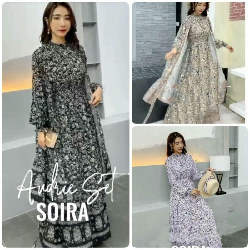 [New] Set dress audrie original soira premium quality / set dress floral import /210103