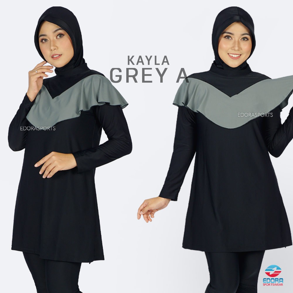 EDORA Baju Renang Muslim Wanita Dewasa KAYLA Model LOOSE FIT MUSLIMAH ORIGINAL