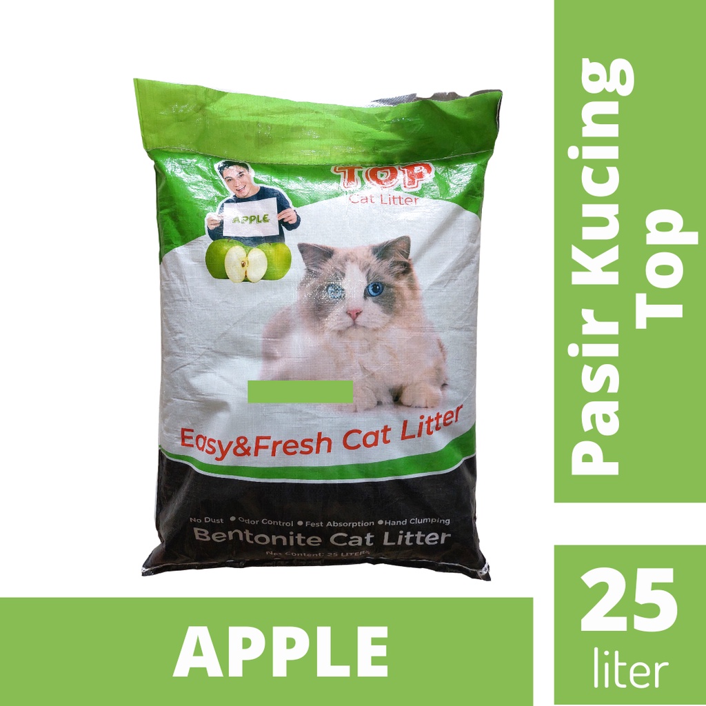 Pasir Gumpal Wangi Bentonite - Top Cat Litter 25 liter - Pasir Merk Top