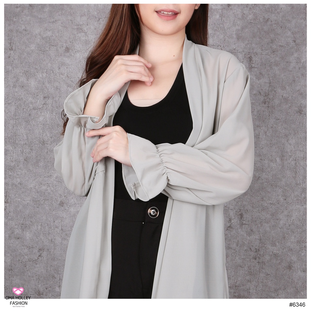 (COD) OH Fashion Rana Ruffle Cardigan #6346 / 2649