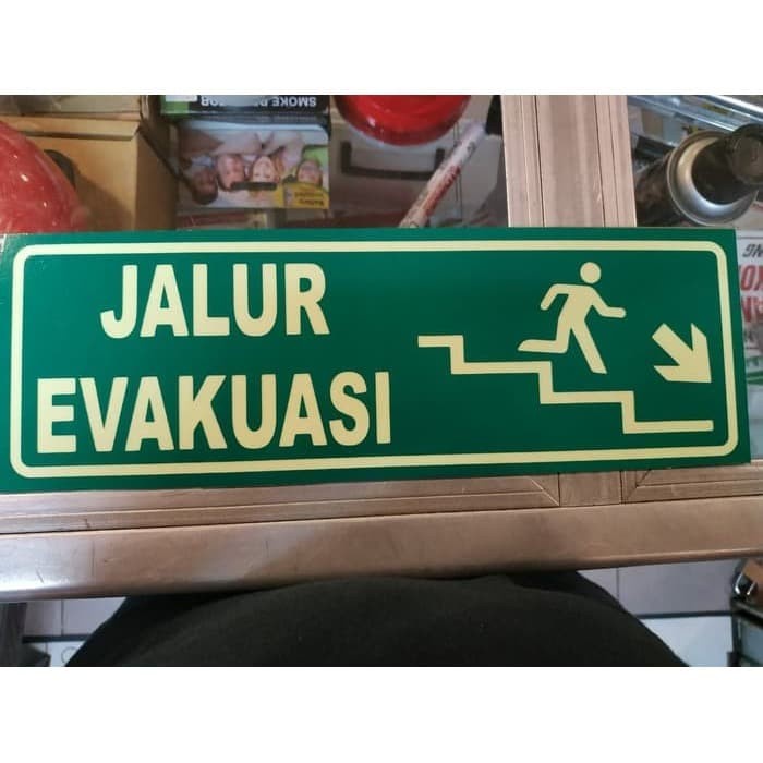 

akrilik / acrylic sign JALUR EVAKUASI TANGGA 30X12