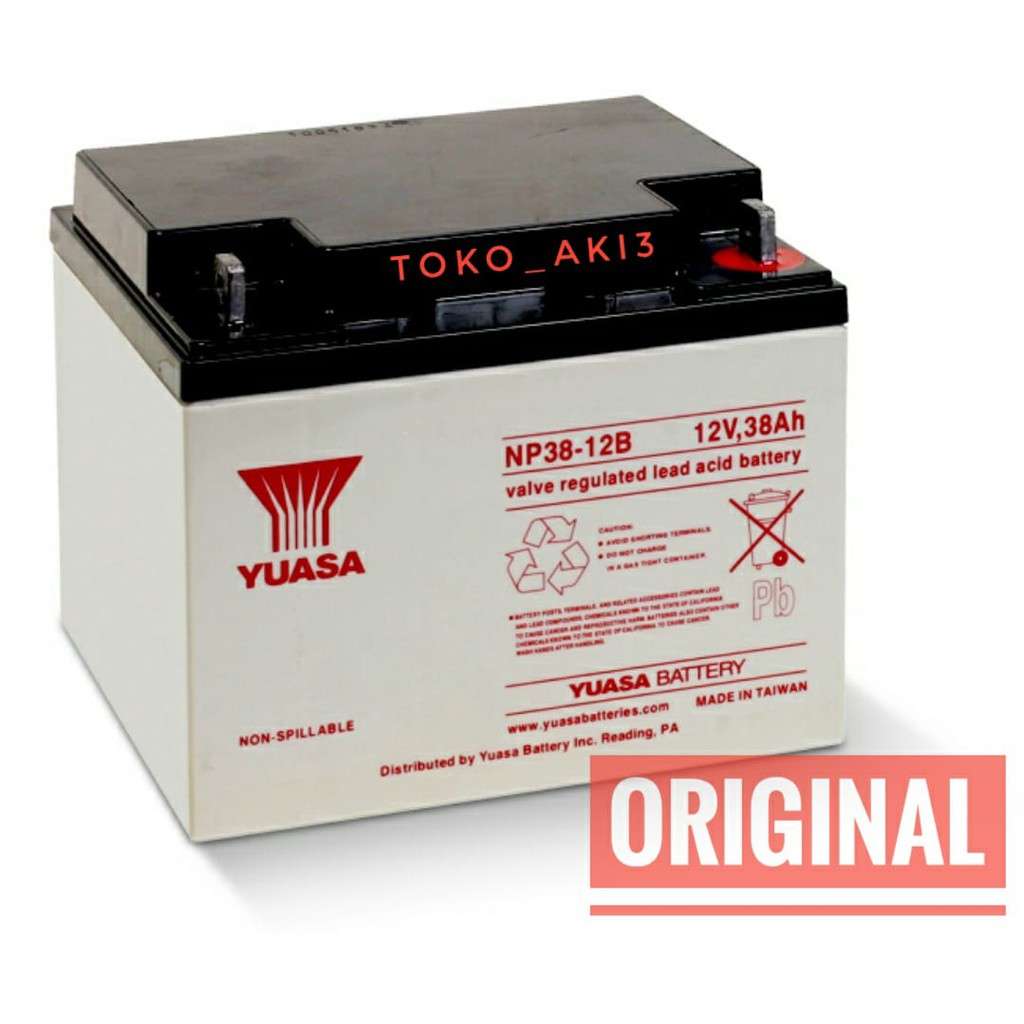 Battery Yuasa NP38-12 12V 38Ah  Aki kering yuasa 12Volt 38Amper