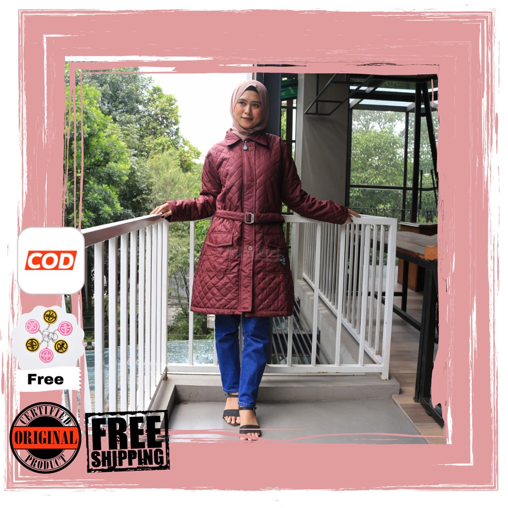 Hijacket Agnezia Jaket muslimah Parasut model korean style panjang