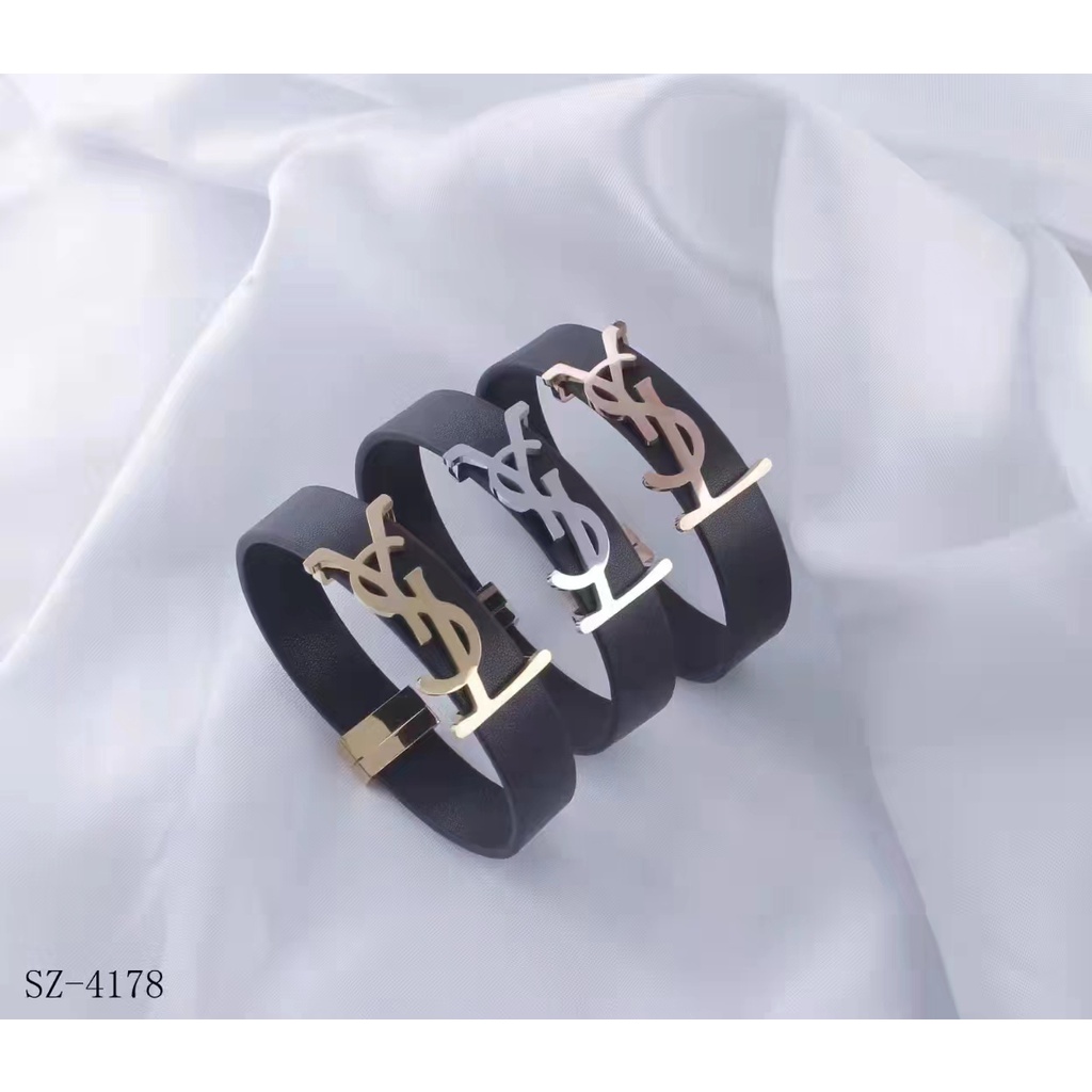 Gelang Titanium Kulit Perhiasan Fashion 4178/0001/374