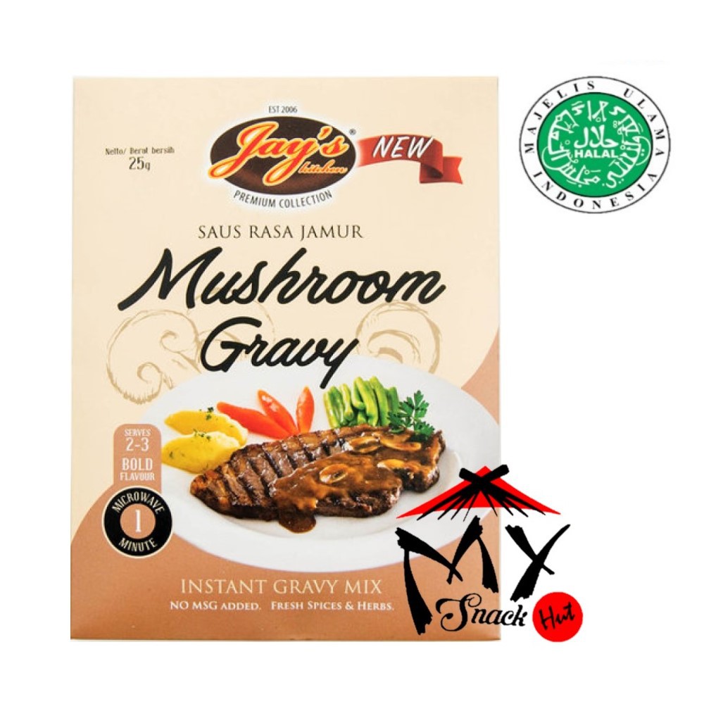 Jays Mushroom Gravy Sauce 25gr Saus Mushrooms Saos Jamur Mix Sauce Instant Gravy Halal Mui Shopee Indonesia