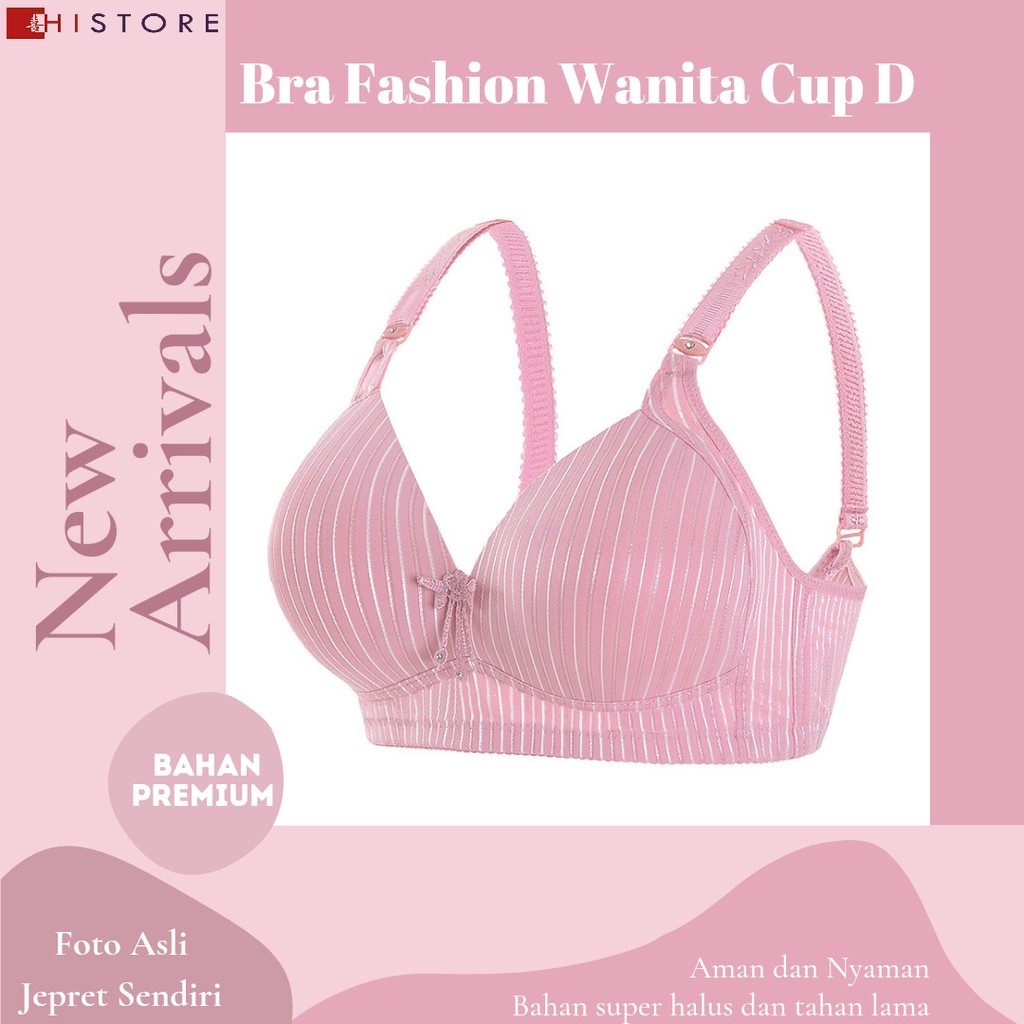 [HI] Bra BH JUMBO CUP D Fashion Bra Wanita Premium BH Busa Tipis Tanpa Kawat Sangat Nyaman D11