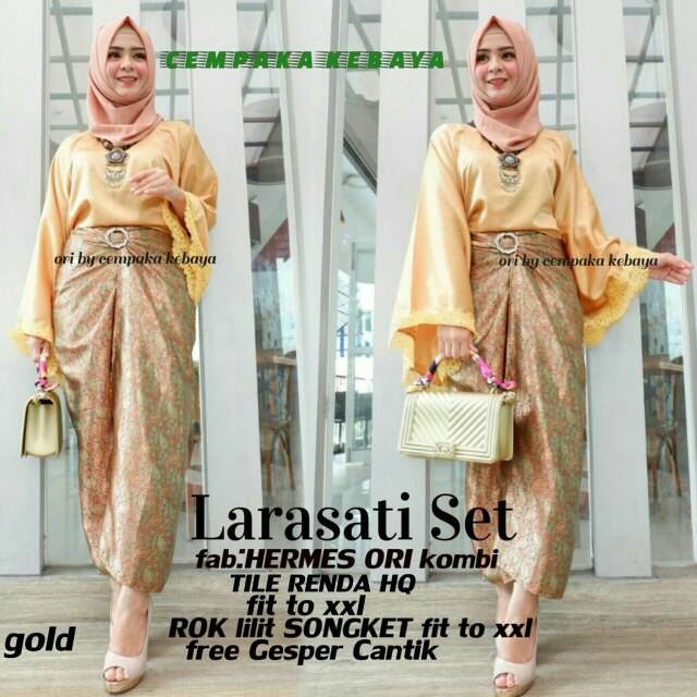 Larasati Set Rok Songket Baju Brokat Setelan Brokat