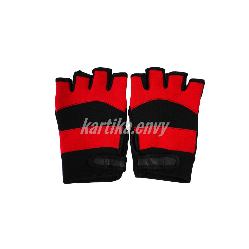 Sarung Tangan Sepeda Motor Glove Half Finger Dual Color