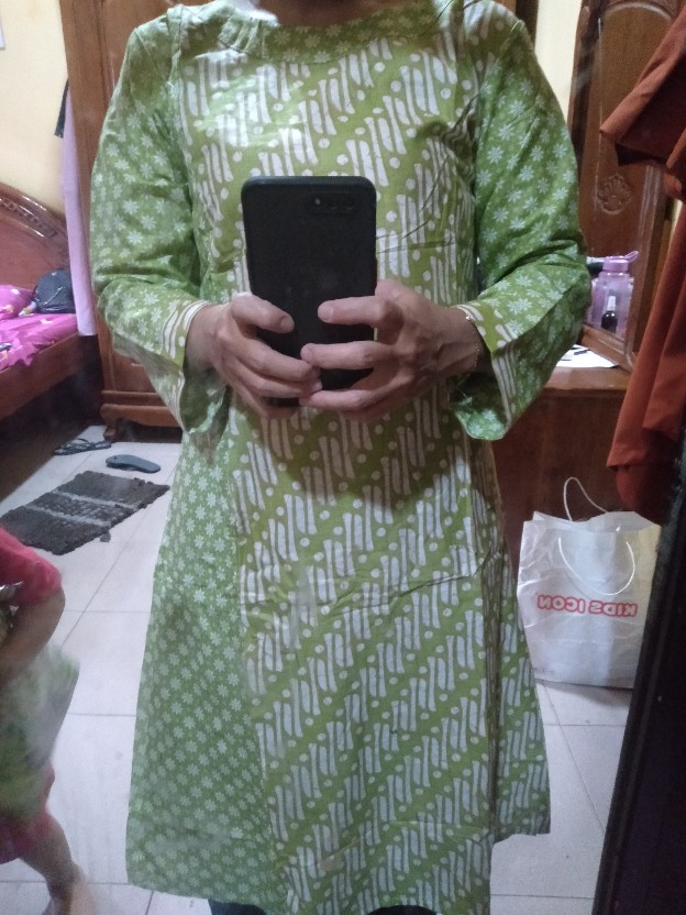 Tunik Soft Seling Andjani Ready Xxl Baju Batik Kantoran Wanita Formal Kondangan Katun Halus Casual