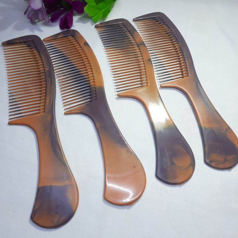 1pcs Sisir Rambut Gagang Coklat