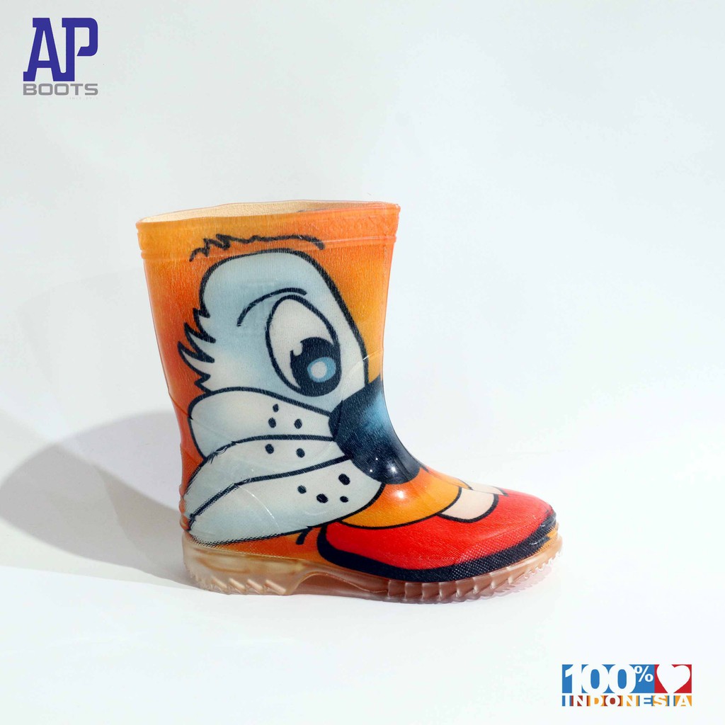 AP SAFARI TOMMY 22-28 ORANGE - SEPATU BOOTS KARET ANAK -  AP BOOTS