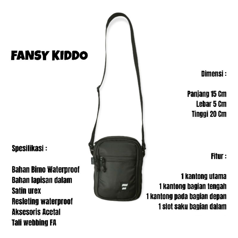 Tas selempang Pria waterproof Fansy Kiddo