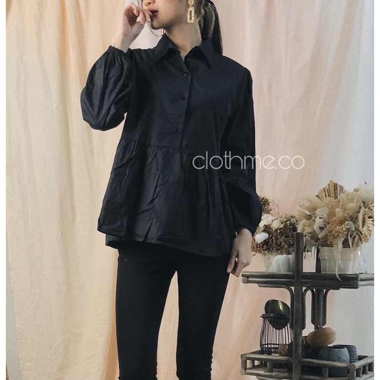 Vivi Top - Clothme.co / Atasan Wanita - Kemeja Wanita - Blouse Wanita-Black