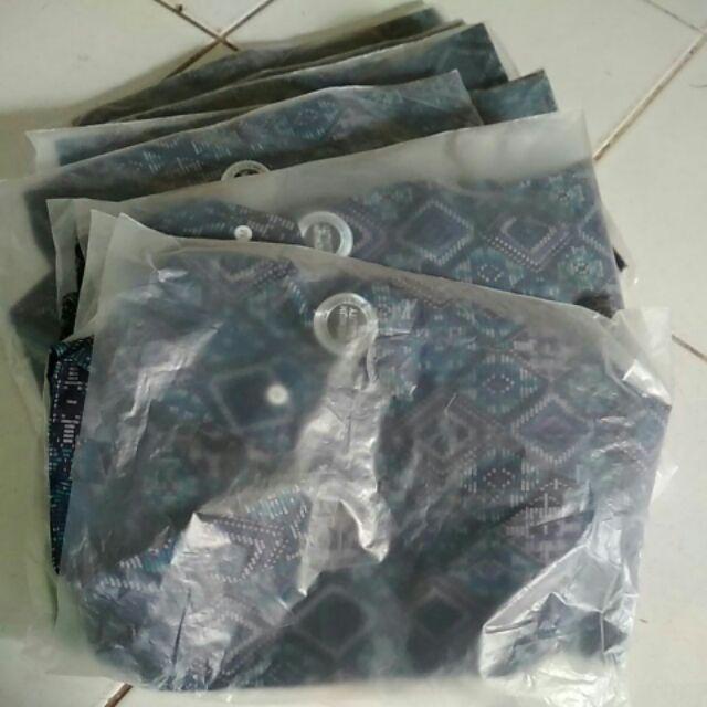 Credomenstore Kemeja Batik Songket Diamond Navy Lengan Panjang / Baju Pria Kasual