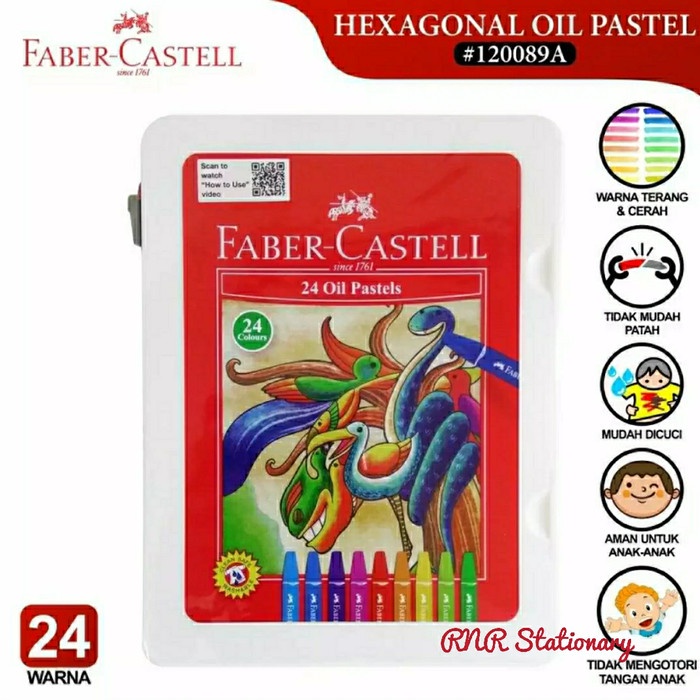 

Hemat Hexagonal Oil Pastel Faber-Castell 24 - Caryon 24 Warna Faber-Castell Bergaransi
