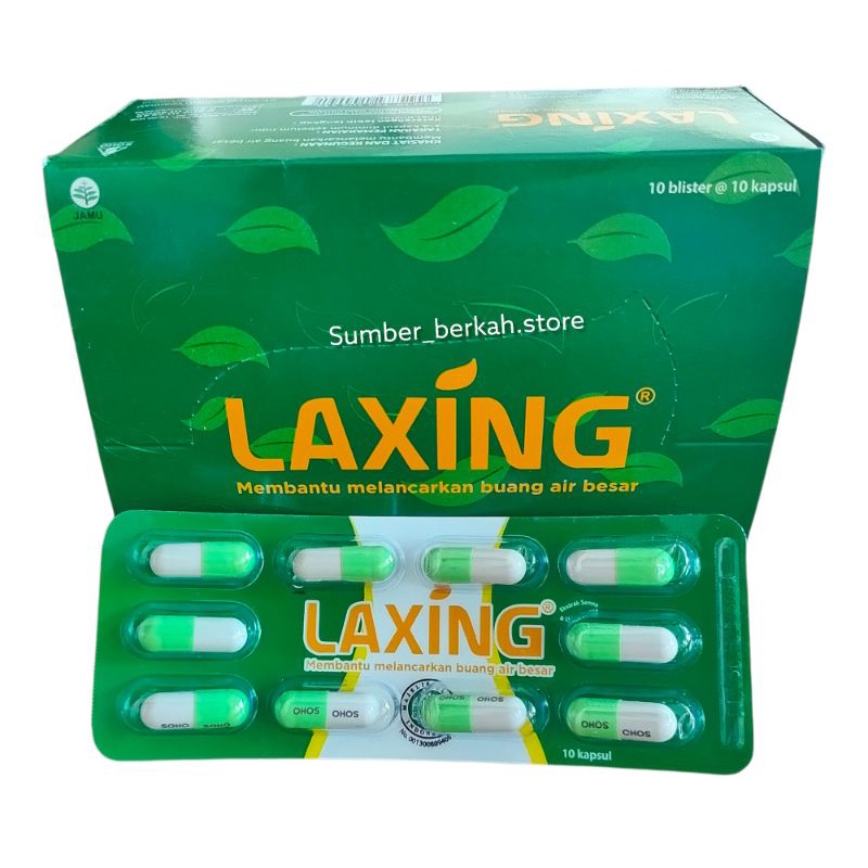 LAXING Strip isi 10 Kapsul Pelancar BAB Obat Diet Pelunak Fases