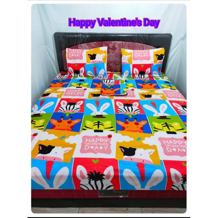 Sprei Homemade Motif Binatang Happy Valentine Terbaruu