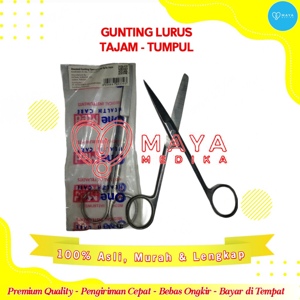 

Gunting Lurus 14 cm Tajam - Tumpul One Med