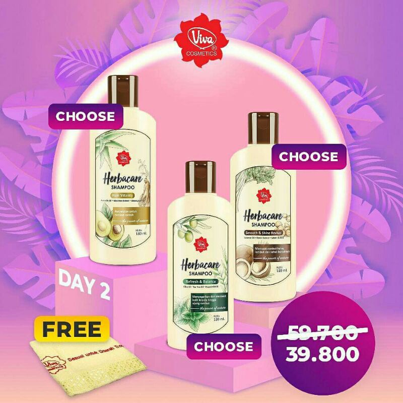 Paket 3 Herbacare Shampoo Viva