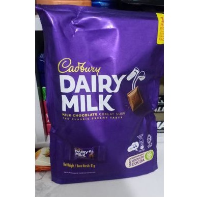 

CADBURY DIARY MILK COKLAT ISI 18 MINI BITES (PROMO)