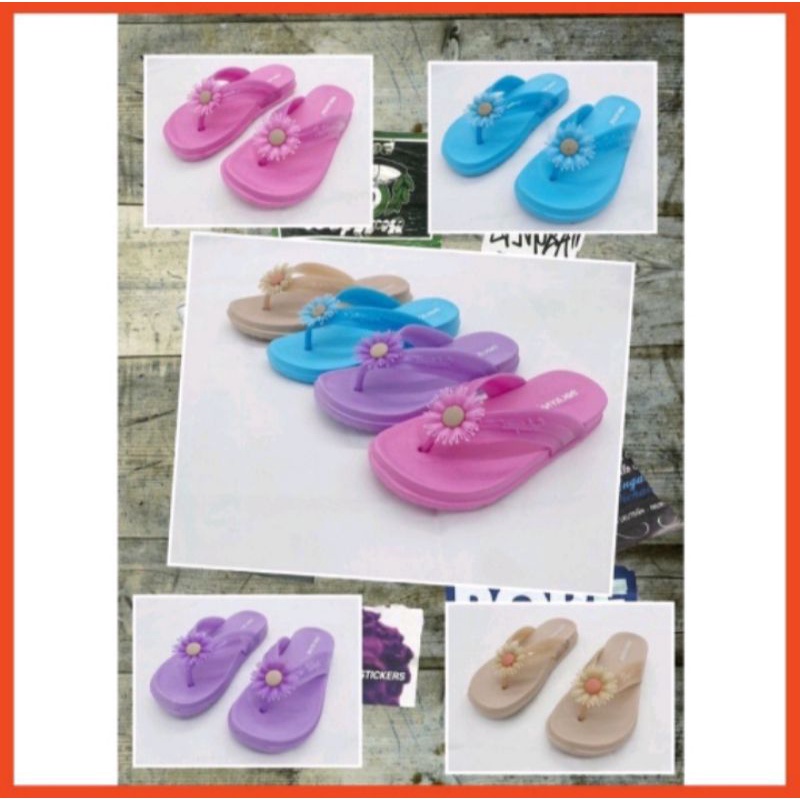 SANDAL ANAK CEWEK / SANDAL JEPIT KARET MURAH