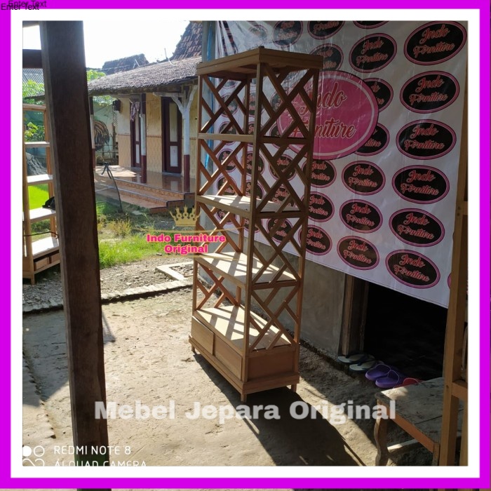 Rak Tas, Rak Boneka, Rak Buku kayu bengkirai Kalimantan murah Murah Original